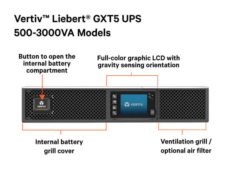 GXT5-3000LVRT2UXLN; Liebert® GXT5, 3000VA/2700W, 120V Online UPS 